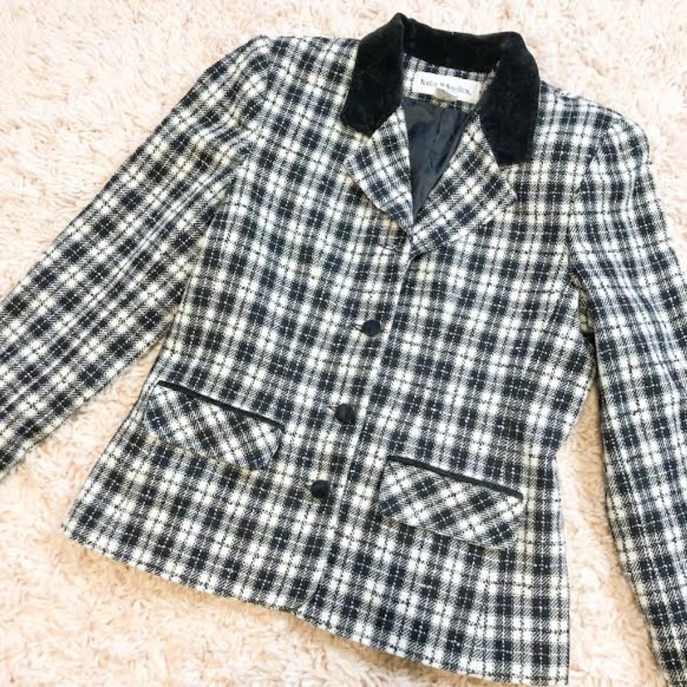 Vintage McNaughton Black & White Plaid Blazer
